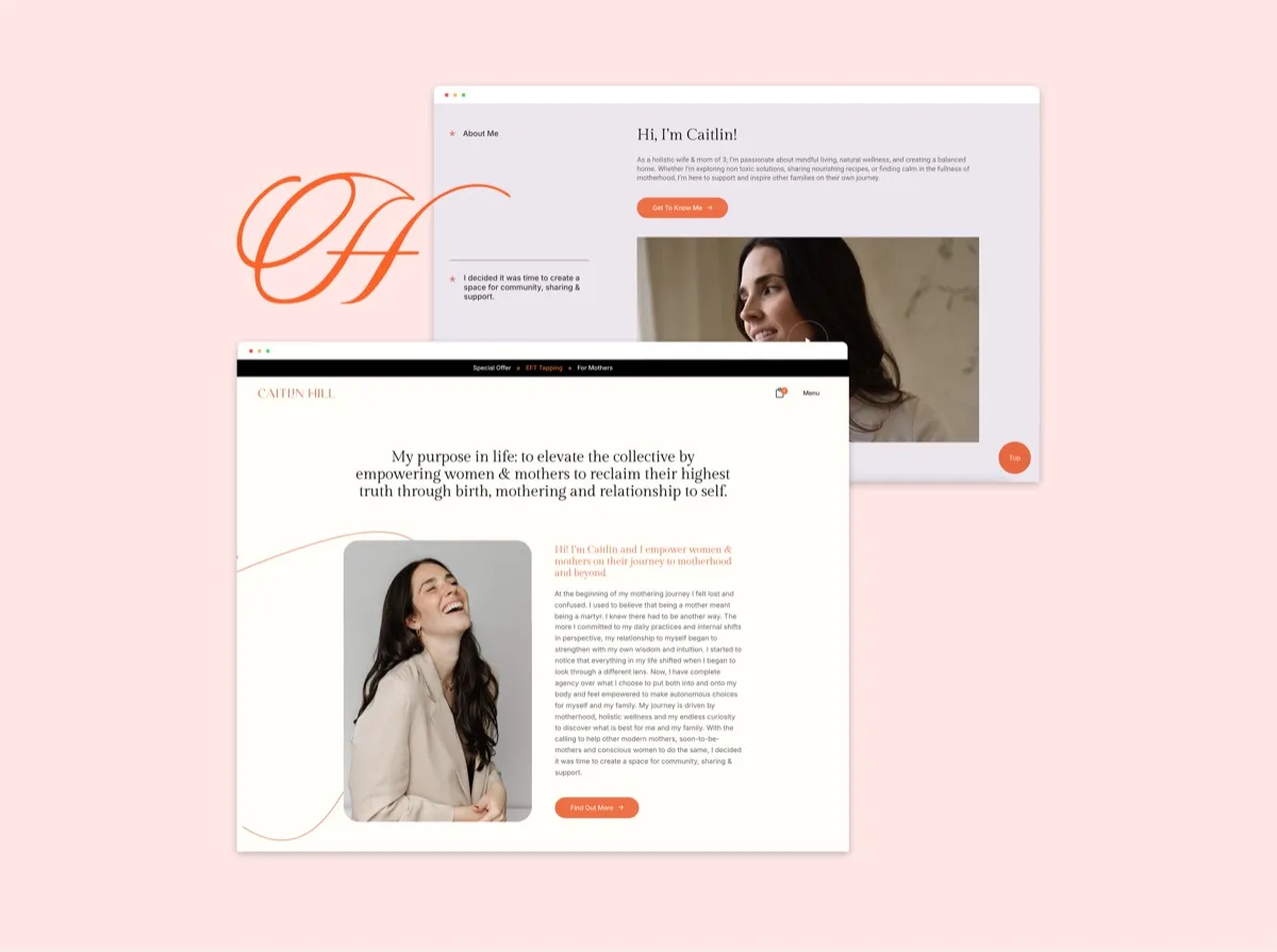 Caitlin Hill — website design and brand identity