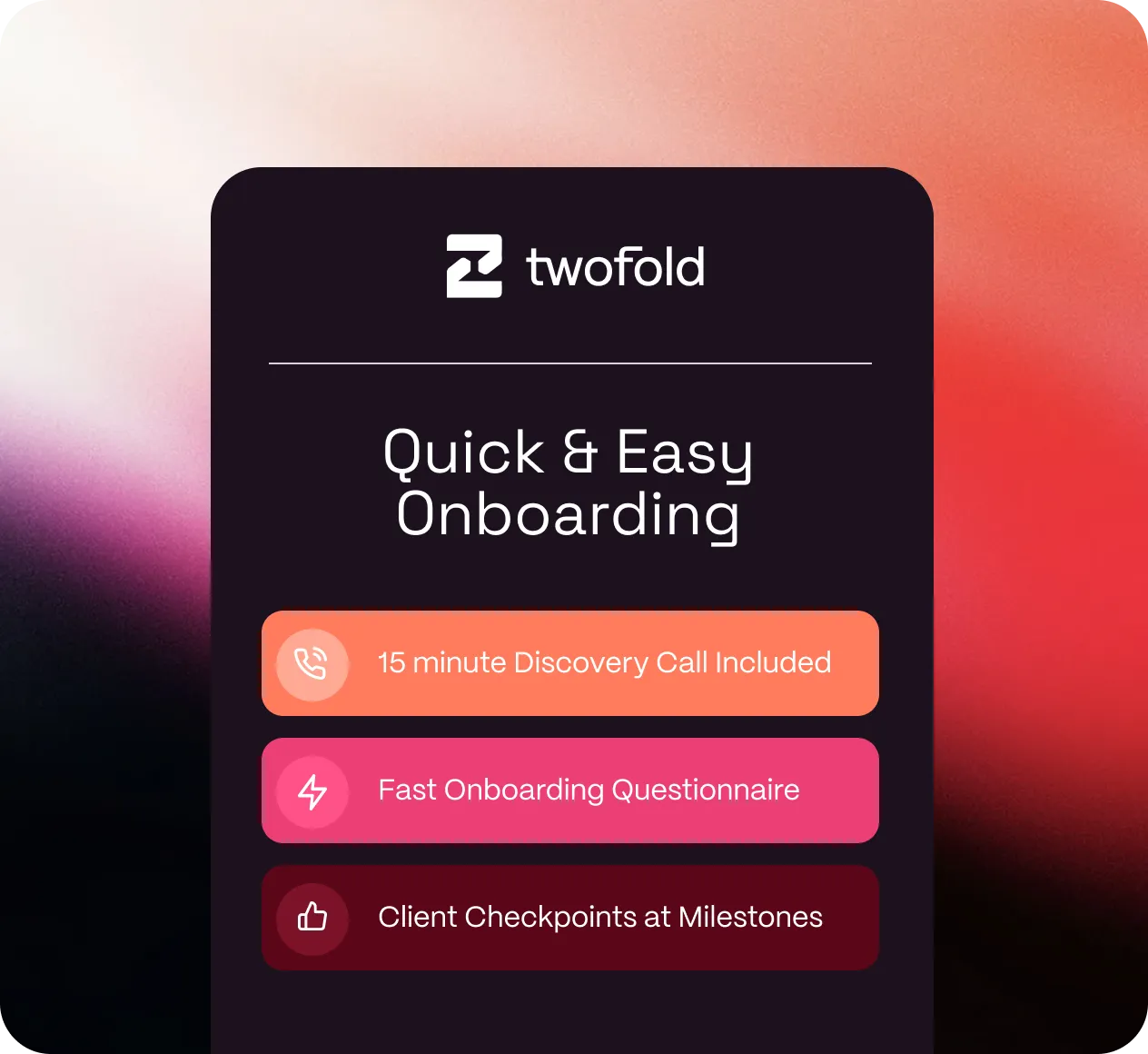 Quick and easy onboarding with Twofold