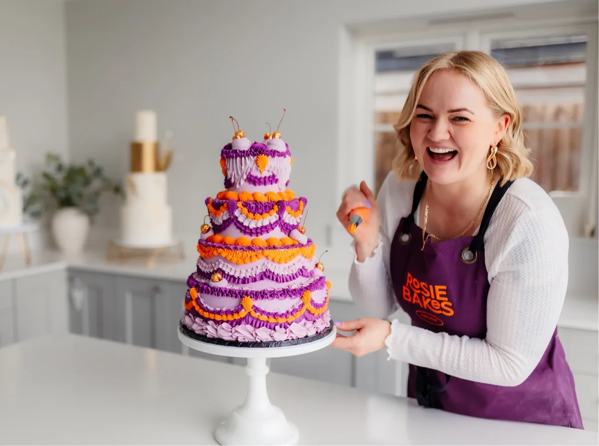 Rosie Bakes — bakery brand identity and celebration-cake photography